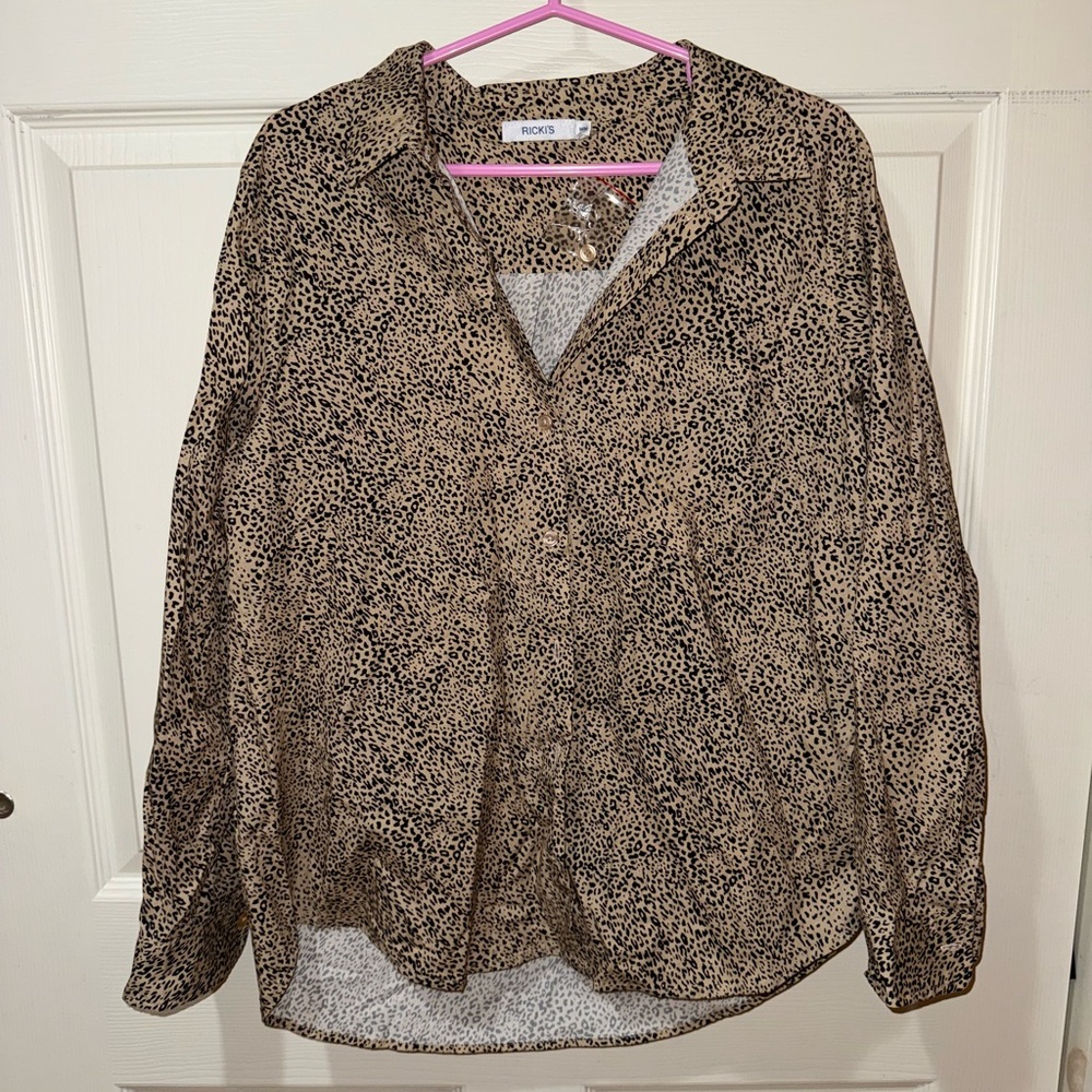 Ricki's Leopard Button Down Shirt